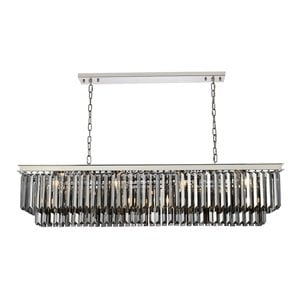 Urban Classic Sydney 12-Light Metal Royal Cut Chandelier - Nickel Finish