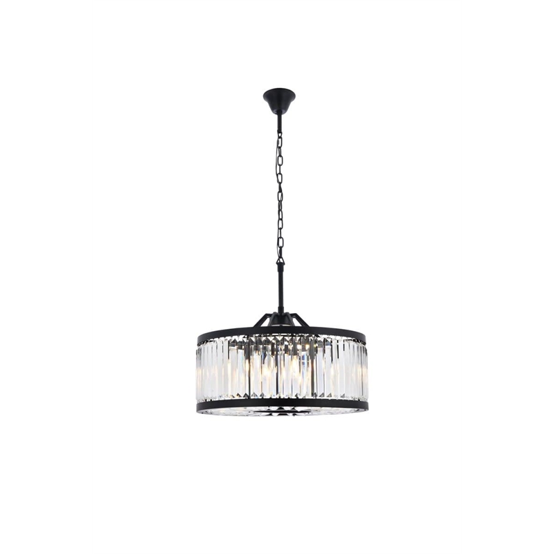 Urban Classic Chelsea 8-Light Metal Royal Cut Chandelier - Polished Nickel