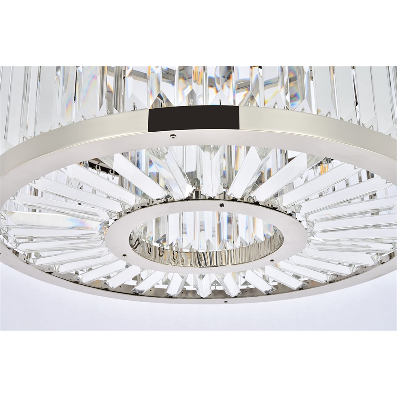 Urban Classic Chelsea 8-Light Metal Royal Cut Chandelier - Polished Nickel