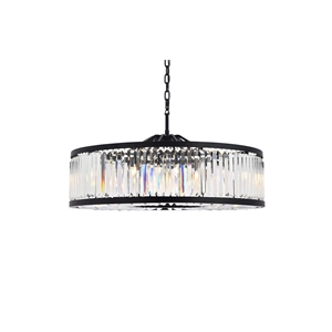 Urban Classic Chelsea 10-Light Metal Royal Cut Chandelier - Matte Black
