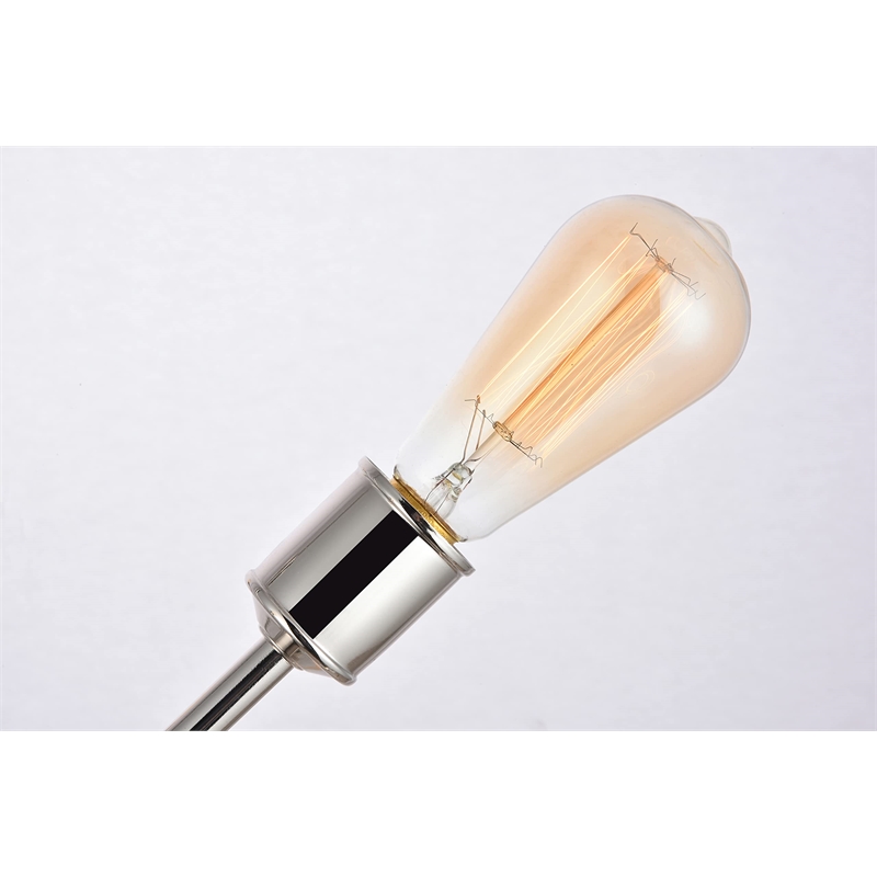 Living District Axel 6-Light Metal Pendant in Polished Nickel
