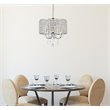 Living District Calista 4-Light Transitional Metal Pendant in Chrome