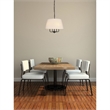 Living District Maple 4-Light Transitional Metal Pendant in Black