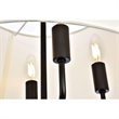 Living District Maple 4-Light Transitional Metal Pendant in Black