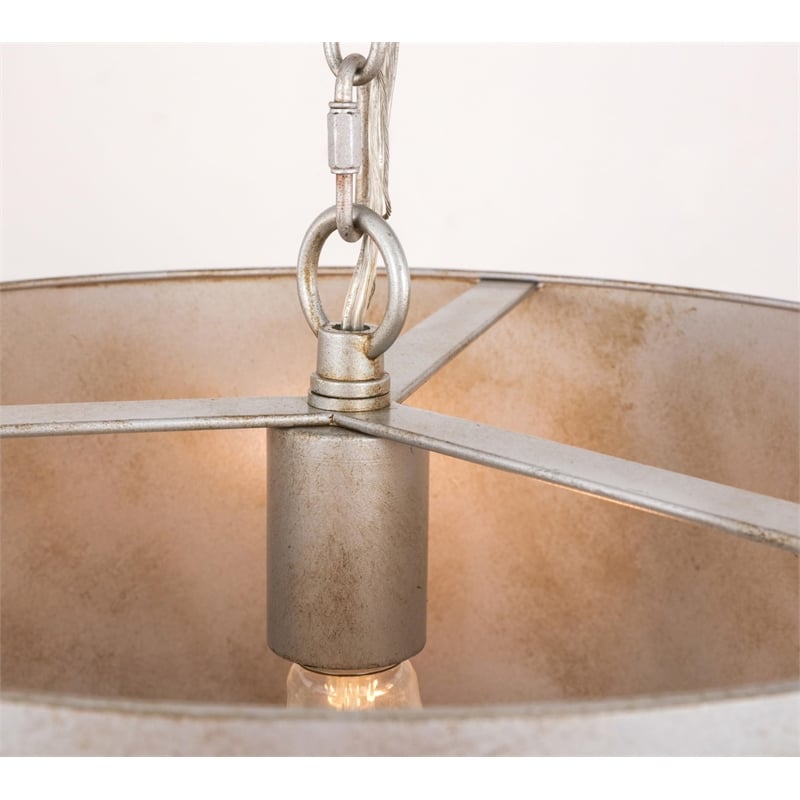 Living District Miro 1-Light Transitional Metal Pendant in Vintage Black