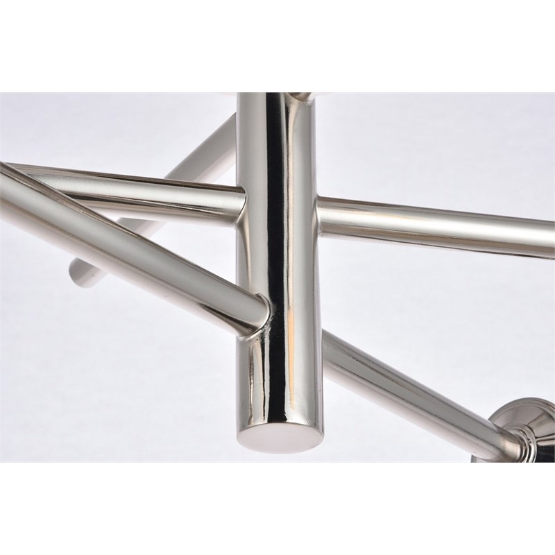 Living District Axel 5-Light Metal Wall Sconce in Polished Nickel
