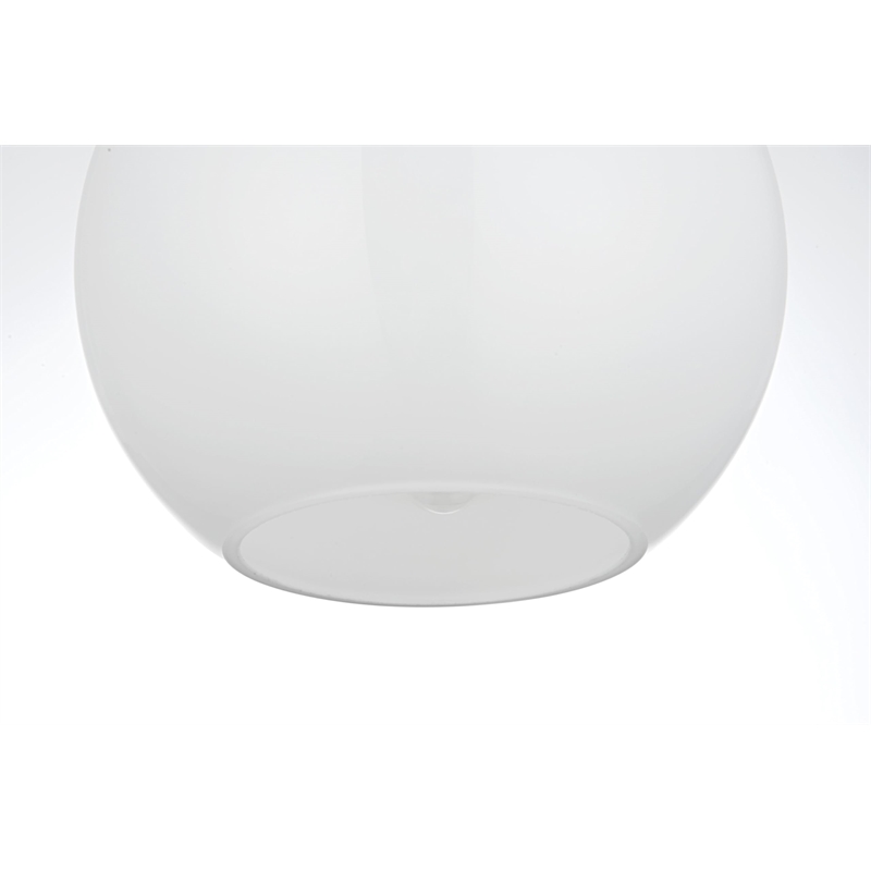 Living District Baxter 1-Light Metal Pendant in Brass and Frosted White Finish