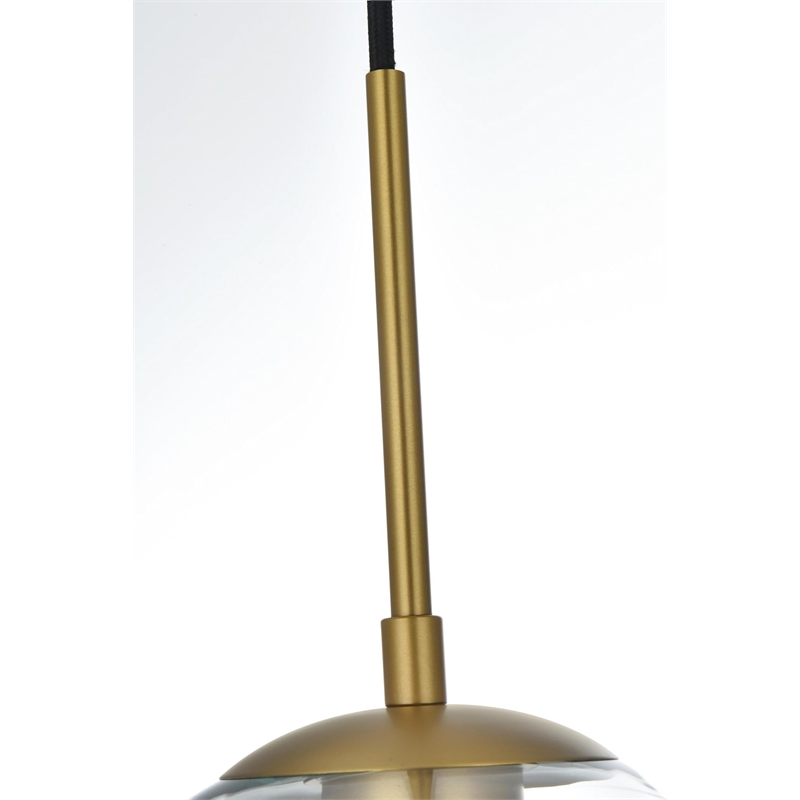 Living District Baxter 3-Light Metal Pendant in Chrome/Clear Finish