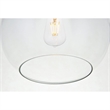 Living District Baxter 1-Light Metal Flush Mount in Chrome and Clear