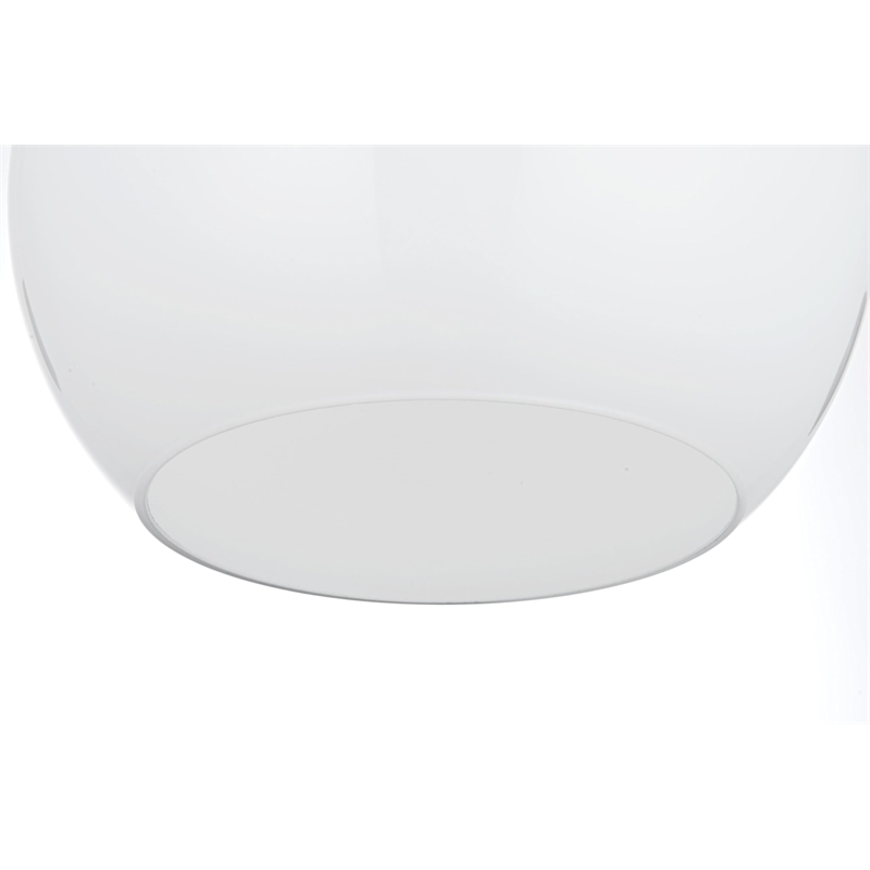 Living District Baxter 1-Light Metal Pendant - Black and Frosted White Finish