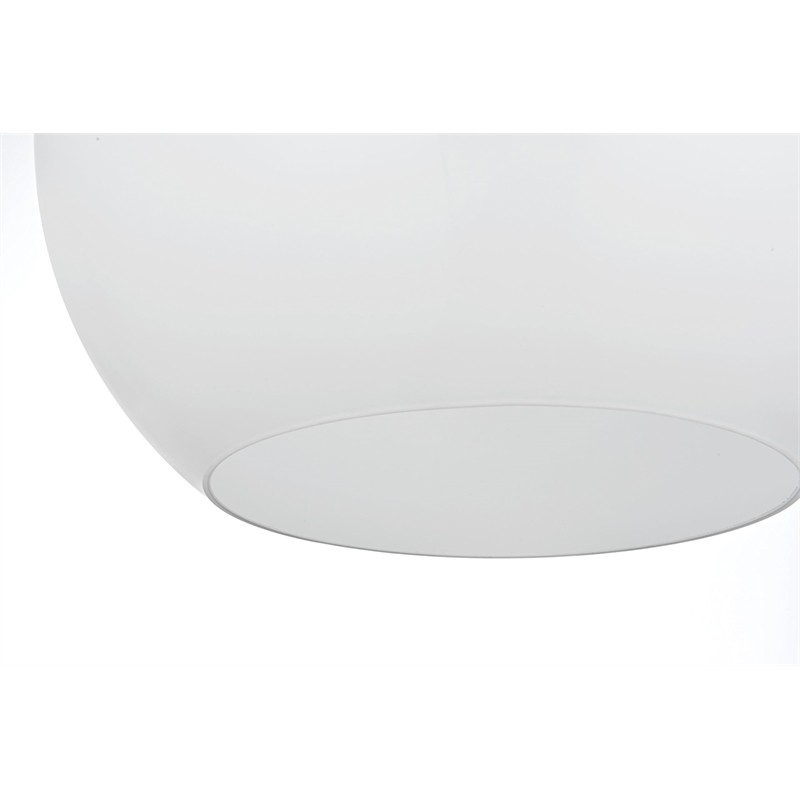 Living District Baxter 1-Light Metal Pendant in Brass and White Finish