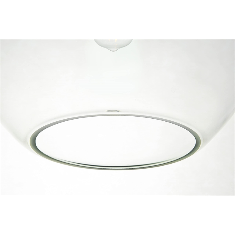 Living District Baxter 1-Light Metal Pendant in Brass and Clear