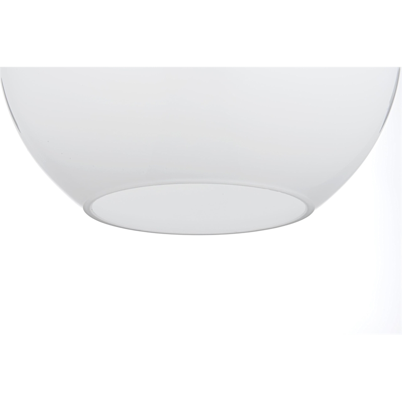 Living District Baxter 1-Light Metal Pendant in Brass and Frosted White