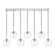 Living District Baxter 7-Light Metal & Glass Pendant in Chrome/Clear