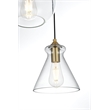 Living District Destry 3-Light Metal Pendant in Chrome and Clear