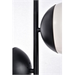 Living District Eclipse 2-Light Metal & Glass Table Lamp in Black/Frosted White