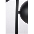 Living District Eclipse 2-Light Metal & Glass Table Lamp in Black/Clear