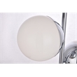 Living District Eclipse 2-Light Metal & Glass Table Lamp in Chrome/Frosted White
