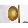 Living District Eclipse 2-Light Metal & Glass Table Lamp in Brass/Clear