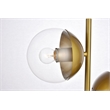 Living District Eclipse 2-Light Metal & Glass Table Lamp in Brass/Clear
