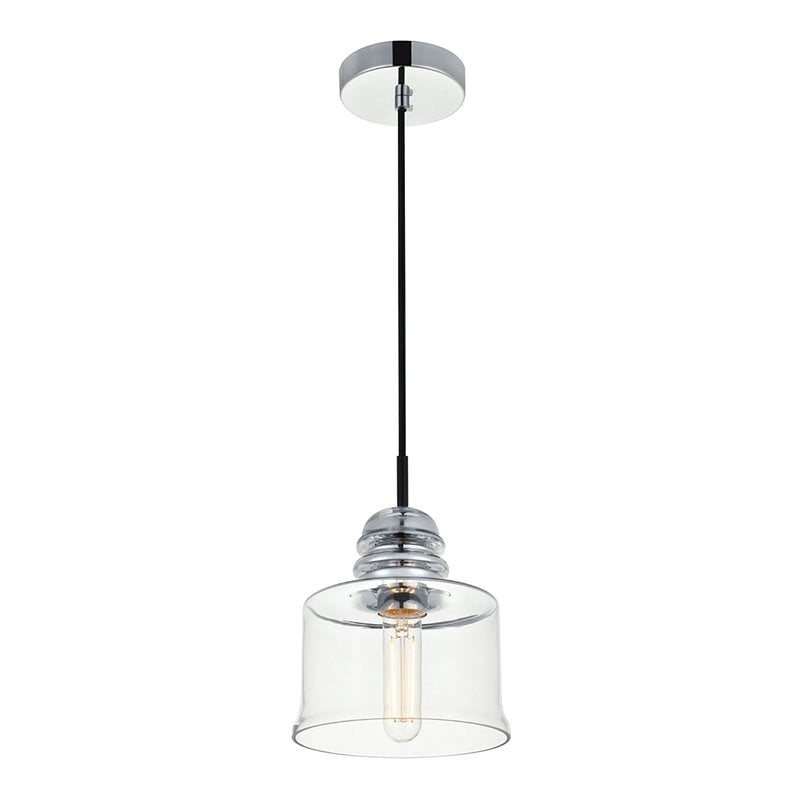 Living District Wiley 4-Light Transitional Metal Flush Mount in Chrome