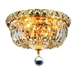 Living District Wiley 4-Light Transitional Metal Flush Mount in Gold