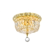 Living District Wiley 4-Light Transitional Metal Flush Mount in Gold