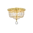 Living District Wiley 4-Light Transitional Metal Flush Mount in Gold
