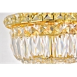 Living District Wiley 4-Light Transitional Metal Flush Mount in Gold