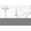 Living District Rohan 6-Light Transitional Metal Chandelier in Matte Black