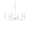 Living District Rohan 6-Light Transitional Metal Chandelier in Matte Black