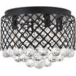 Living District Tully 4-Light Mid-Century Metal Flush Mount in Chrome