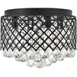 Living District Tully 4-Light Mid-Century Metal Flush Mount in Chrome
