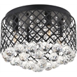Living District Tully 4-Light Mid-Century Metal Flush Mount in Chrome