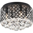 Living District Tully 4-Light Mid-Century Metal Flush Mount in Chrome