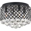 Living District Tully 4-Light Mid-Century Metal Flush Mount in Chrome