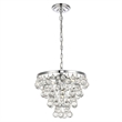 Living District Kora 3-Light Contemporary Metal Pendant in Chrome