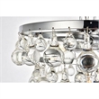 Living District Kora 3-Light Contemporary Metal Pendant in Chrome