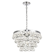 Living District Kora 5-Light Contemporary Metal Pendant in Chrome