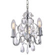 Living District Kaede 3-Light Transitional Metal Pendant in Chrome