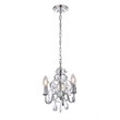 Living District Kaede 3-Light Transitional Metal Pendant in Chrome