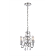 Living District Kaede 3-Light Transitional Metal Pendant in Chrome