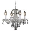 Living District Azalea 4-Light Transitional Metal Pendant in Chrome