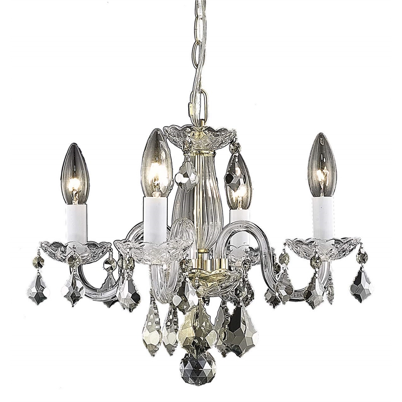 Living District Azalea 4-Light Transitional Metal Pendant in Gold