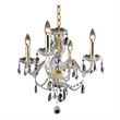 Living District Elle 4-Light Transitional Metal Pendant in Gold