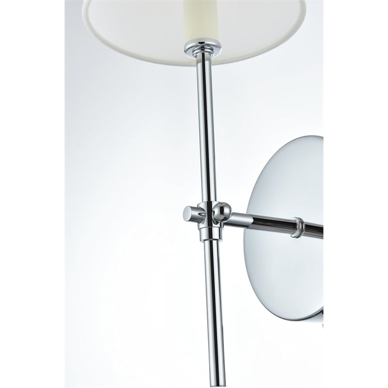 Living District Mel 1-Light Metal Wall Sconce in Burnished Nickel