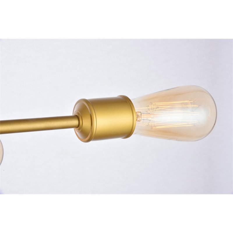 Living District Axel 5-Light Metal Wall Sconce in Brass Finish