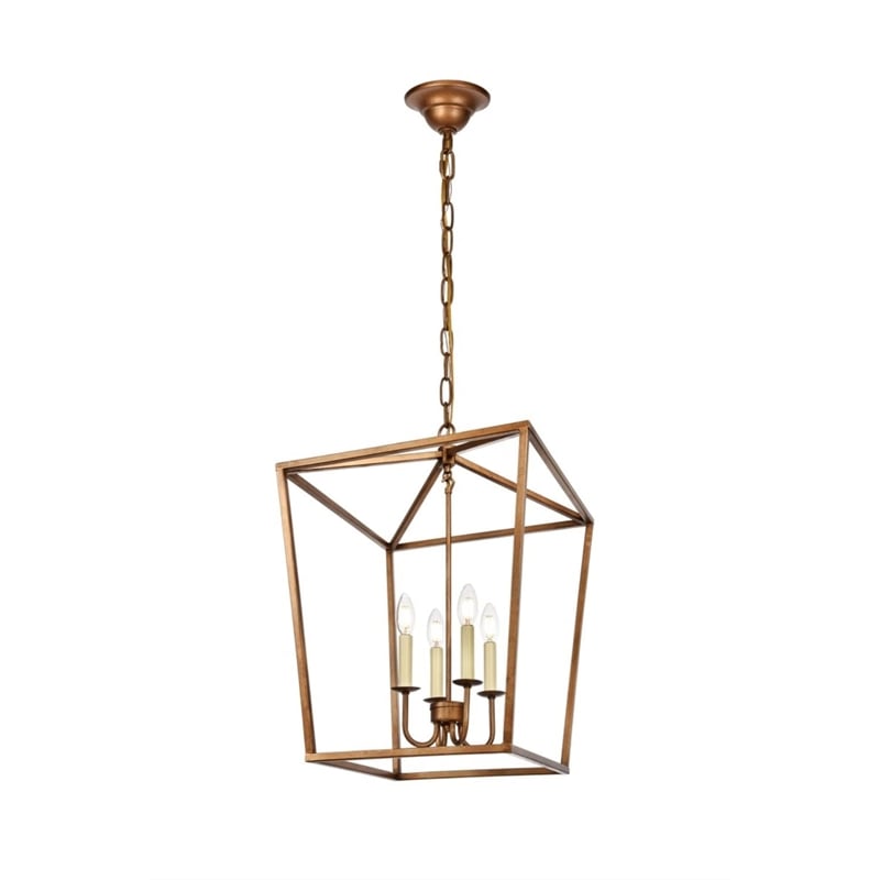 Living District Amelia 6-Light Transitional Metal Pendant in Gold