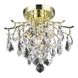 Living District Amelia 3-Light Transitional Metal Flush Mount in Gold