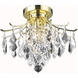 Living District Amelia 3-Light Transitional Metal Flush Mount - Gold Finish